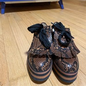 Zara Snakeskin Platform Shoes